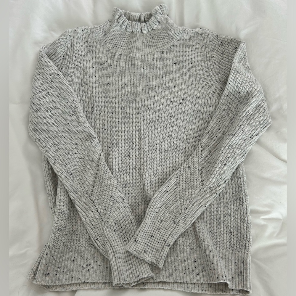 Ruffle collar sweater. Ann Taylor LOFT outlet.